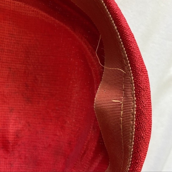 Vintage Hat Rhinestones Shimmer‎ Red Bow main image 6